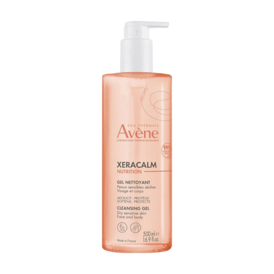 Avène XeraCalm Nutrition Gel Nettoyant 500ml peaux sensibles Beautyclic Maroc