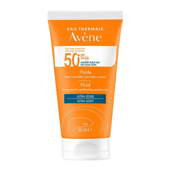 Avène Fluide Solaire SPF50+ Ultra Léger 50ml protection solaire visage Beautyclic Maroc