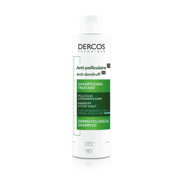VICHY DERCOS  SHAMPOOING  TRAITANT  ANTIPELLICULAIRE CHEVEUX NORMAUX A GRAS - 200ml