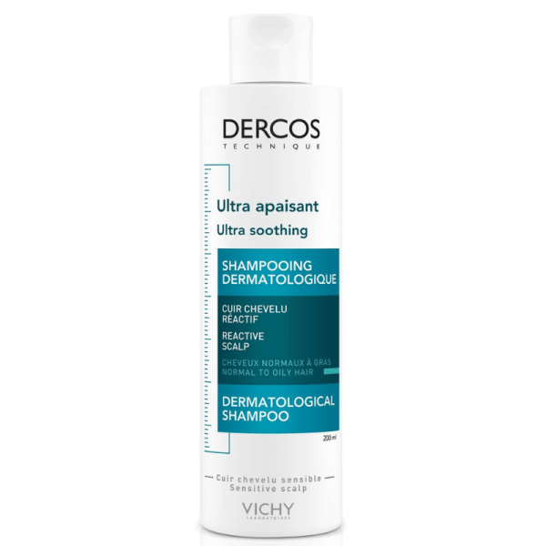 VICHY DERCOS ULTRA APAISANT CHEVEUX NORMAUX  A  GRAS– 200 ml
