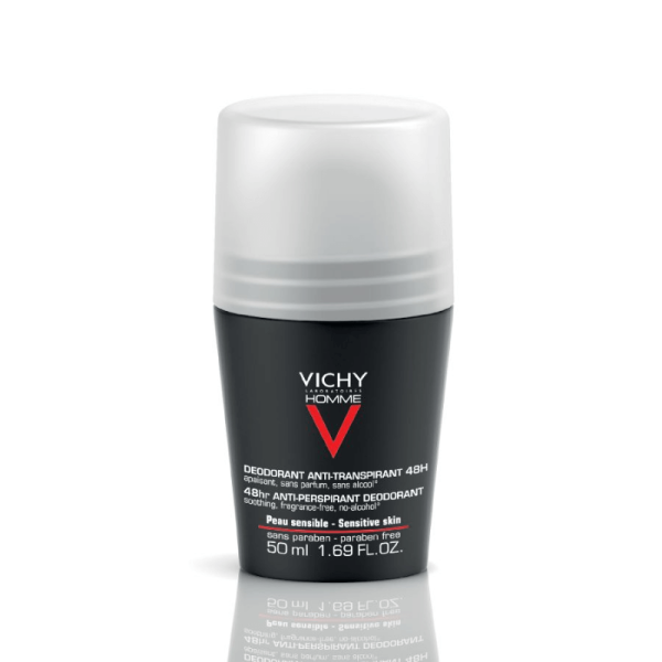 VICHY HOMME  DÉODORANT BILLE  ANTI-TRANSPIRANT 72h PEAU SENSIBLE | 50ml