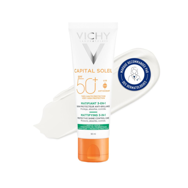VICHY CAPITAL SOLEIL CREME SOLAIRE MATIFIANTE 3 EN 1 SPF50+  50ml