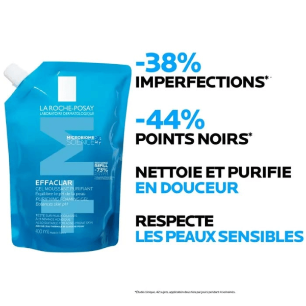 LA ROCHE-POSAY EFFACLAR GEL MOUSSANT  PURIFIANT - ÈCO-RECHARGE  - 400ml