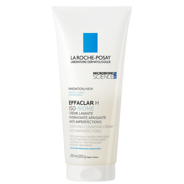 LA ROCHE-POSAY  EFFACLAR  H  ISO  BIOME CRÈME  LAVANTE HYDRATANTE APAISANTE - 200ML