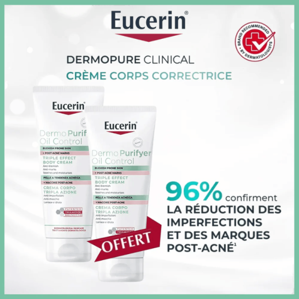 EUCERIN DERMOPURIFYER TRIPLE EFFECT BODY CREAM  200ml PLUS DERMOPURIFYER BODY CREAM  200ML OFFERT