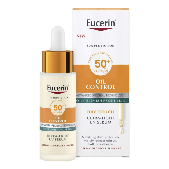 Eucerin sérum oil control SPF50+ 30ml protection solaire matifiante