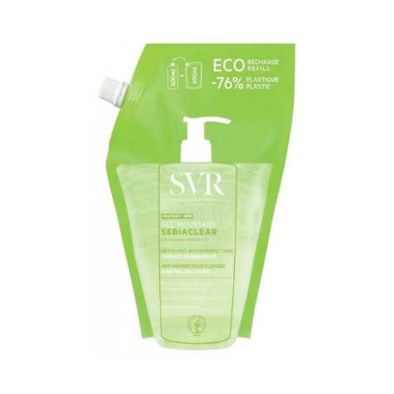 SVR Sebiaclear gel moussant eco recharge 400ml peau grasse