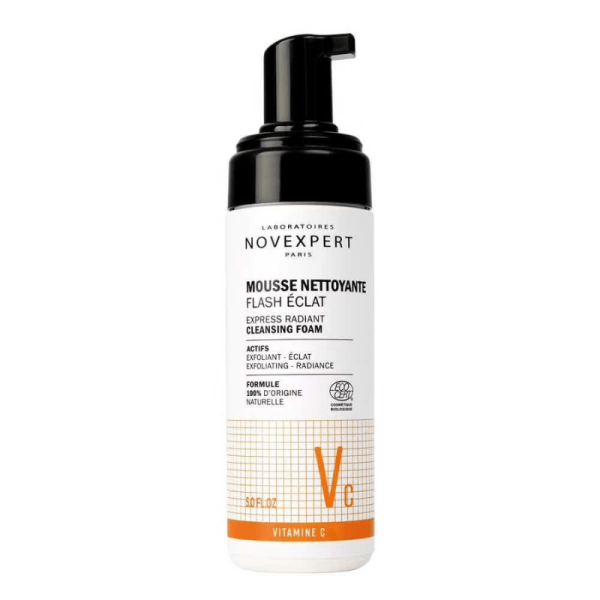 NOVEXPERT VITAMINE C  FLASH ECLAT  MOUSSE NETTOYANTE  – 150ml
