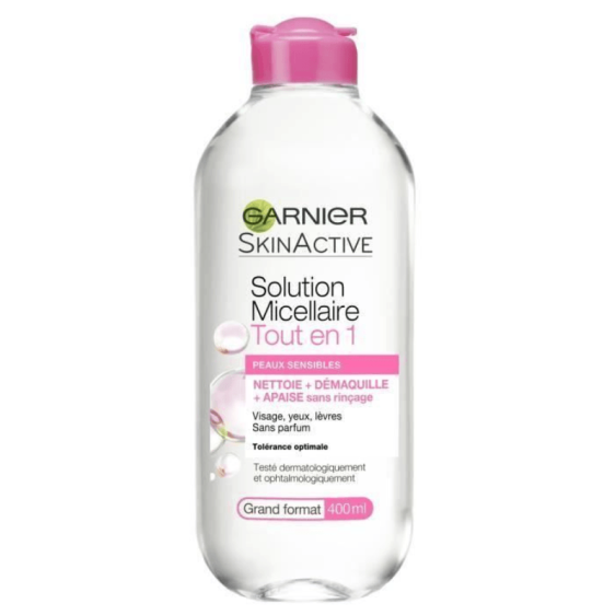 Garnier solution micellaire 400ml peaux sensibles démaquillant visage