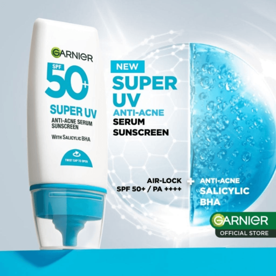 Garnier Super UV Serum SPF50 anti acné visage