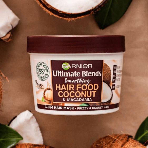 Masque Garnier noix de coco cheveux crépus anti frisottis