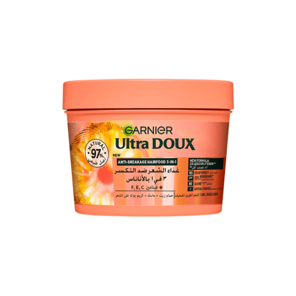 GARNIER ULTRA DOUX HAIR FOOD  ANANAS  390ml + VITAMINES C, E & F