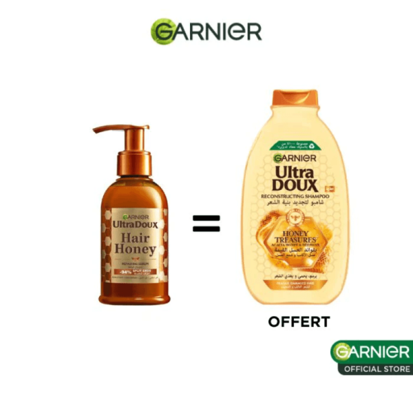 GARNIER ULTRA DOUX  HAIR HONEY SERUM PLUS SHAMPOOING HONEY 200ml OFFERT