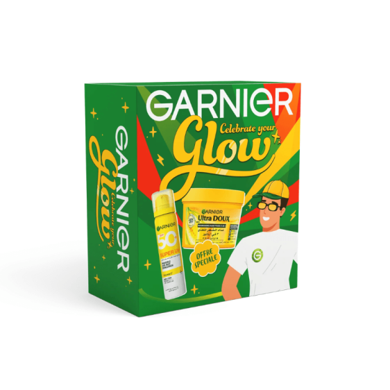 Garnier coffret masque banane 390ml et brume solaire SPF50