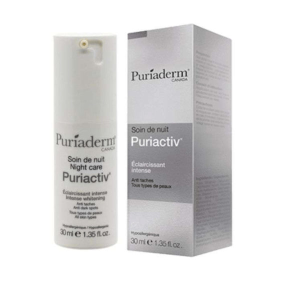 Puriaderm coffret soin nuit éclaircissant 30 ml