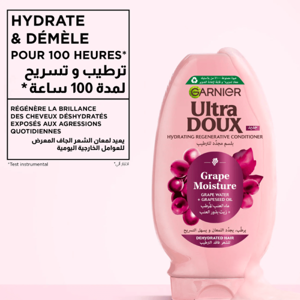 GARNIER GRAPES APRES -SHAMPOOING HYDRATANT  REGENERANT VIGNES MERVEILLEUSE 200ML