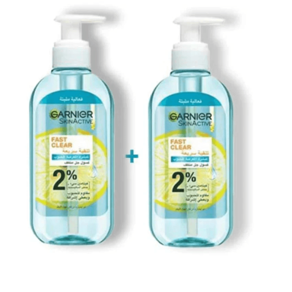 GARNIER FAST CLEAR - LOT 2 GEL WASH 200ml