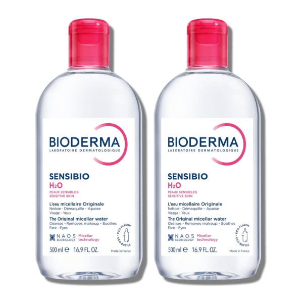 OFFRE PROMOTIONNELLE X2 BIODERMA SENSIBIO H2O SOLUTION MICELLAIRE  500ml