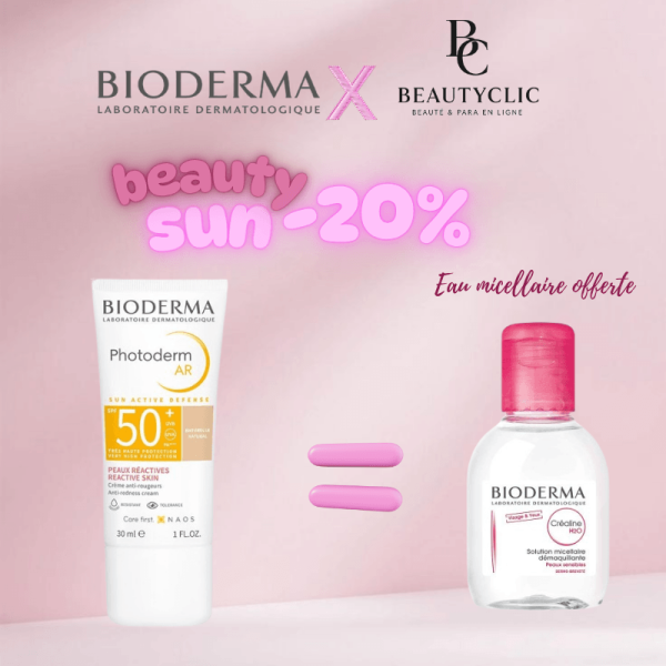 BIODERMA PHOTODERM AR TEINTE NATURELLE SPF50+ 30ML PLUS  SENSIBIO H2O 100ML OFFERT