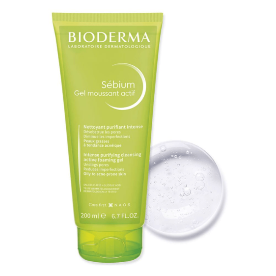BIODERMA Sébium Gel Moussant Actif 200ml - Beautyclic maroc