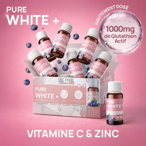 Complément beauté glutathion ERIC FAVRE pour éclat de la peau - Beautyclic maroc