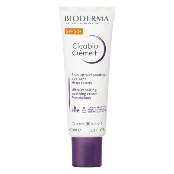 BIODERMA CICABIO CREME + SPF50+ – SOIN ULTRA-REPARATEUR  APAISANT – 40ml