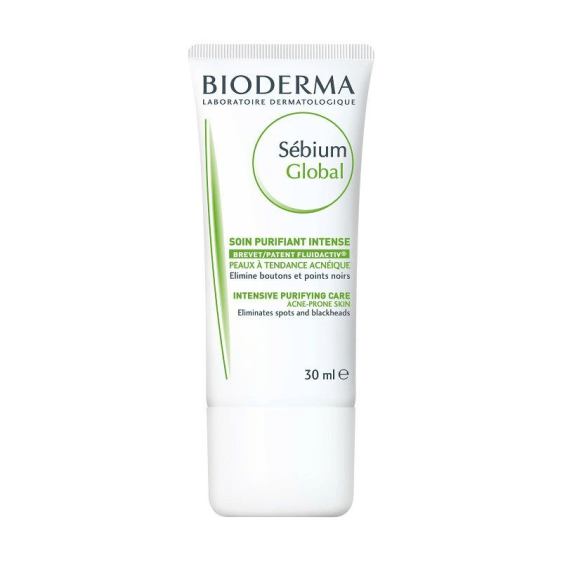Soin anti-acné BIODERMA Sébium Global peau grasse - Beautyclic maroc