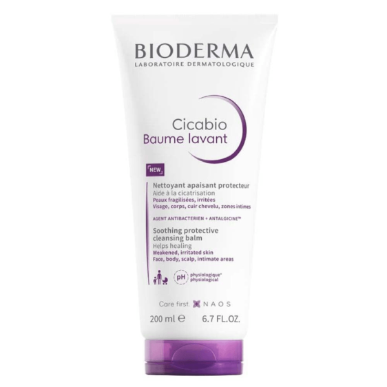 Nettoyant apaisant BIODERMA Cicabio Baume Lavant peau fragile - Beautyclic maroc