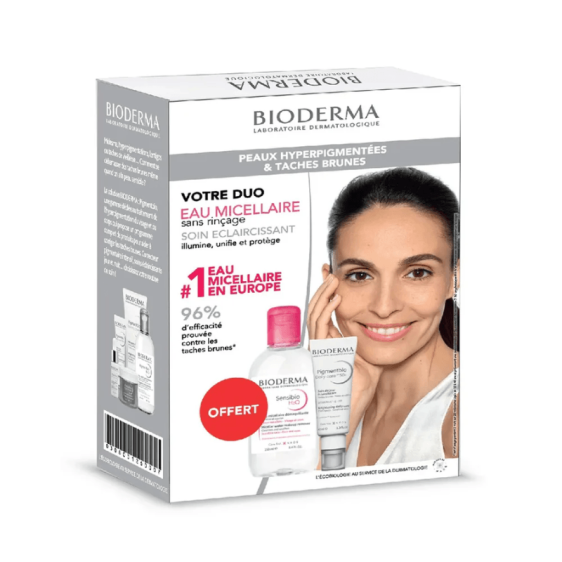 BIODERMA Coffret Pigmentbio Daily Care SPF50+ + Sensibio H2O - Beautyclic maroc