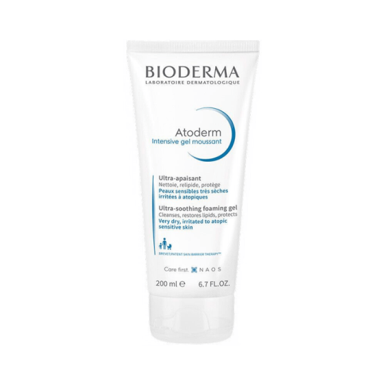BIODERMA Atoderm Intensive Gel Moussant pour peaux sèches et atopiques 200ml - Beautyclic maroc