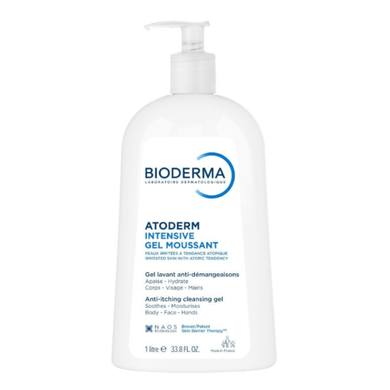 Nettoyant surgras apaisant BIODERMA Atoderm Intensive Gel Moussant 1l