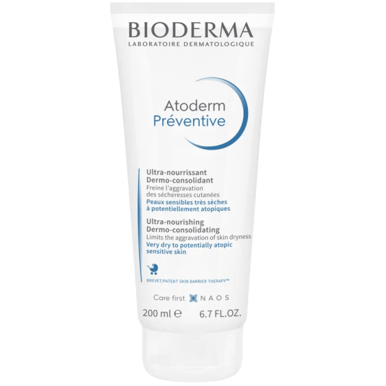 BIODERMA Atoderm Préventive 200ml crème nourrissante peaux sèches - Beautyclic maroc