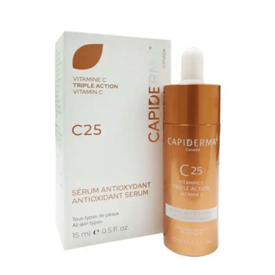 Sérum antioxydant CAPIDERMA C25 anti-taches et anti-âge - Beautyclic maroc