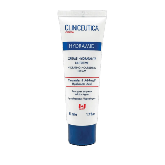 Crème hydratante et nourrissante CLINICEUTICA Hydramid 50ml - Beautyclic maroc