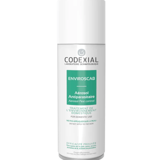 CODEXIAL Enviroscab Aérosol Antiparasitaire 200ml pour traitement de l'environnement contre les parasites