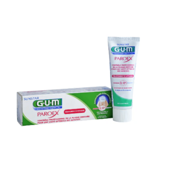 GUM Dentifrice Paroex 75ml pour réduire la plaque dentaire et protéger les gencives sensibles