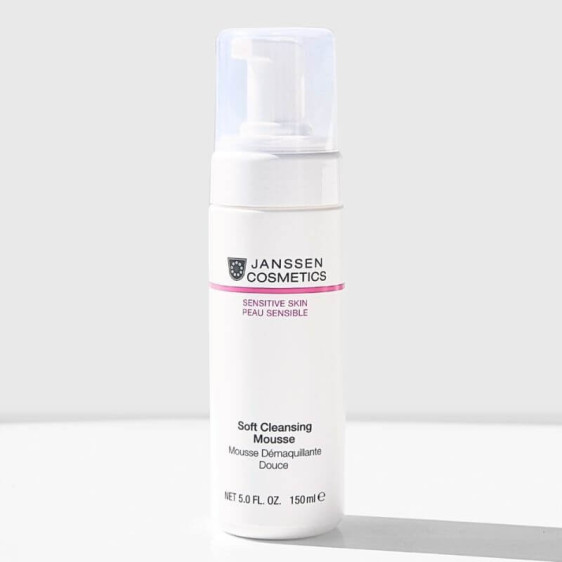 Flacon Mousse Démaquillante Douce 150 ml, soin anti-rougeurs – Janssen Cosmetics