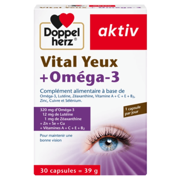 DOPPEL HERZ AKTIV VITAL YEUX + OMEGA3 -30 CAPSULES