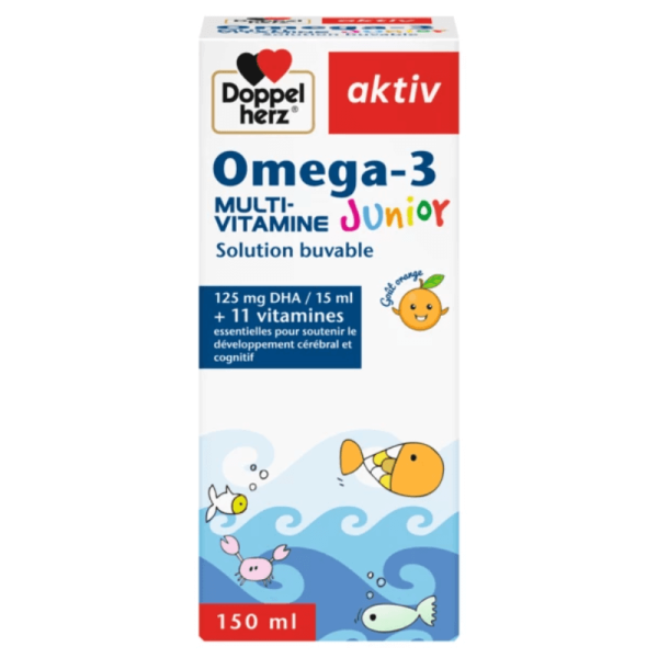 DOPPEL HERZ AKTIV SIROP OMEGA-3 MULTI-VITAMINES JUNIOR 250 ML